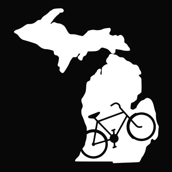 Michigan Map Bicycle - Michigan Biking - Bike Michigan - Travel Michigan