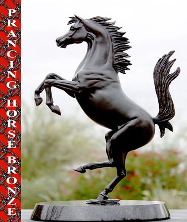 40cm high      Also offered life-size. 
The Prancing Horse Bronze Cavallino Rampante Bronze Statue  