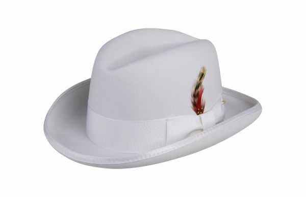 Deluxe Homburg in White #NHT25-70