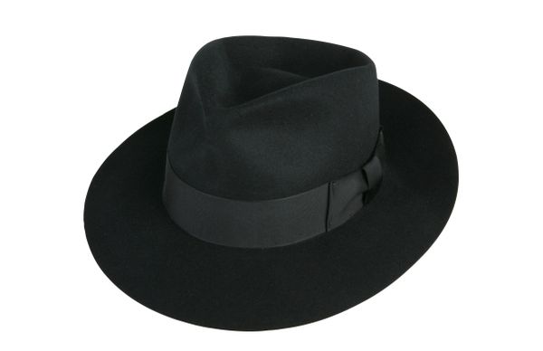 Black hot sale fedora mens