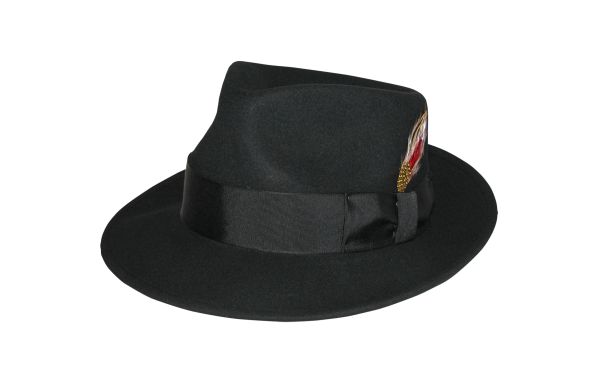 Kent Crushable Trilby Fedora Hat in Black #NHT37-01