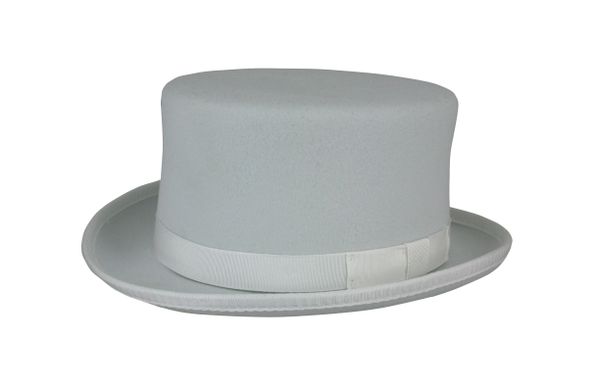 Stubby Coachman Top Hat in White #NHT41-70