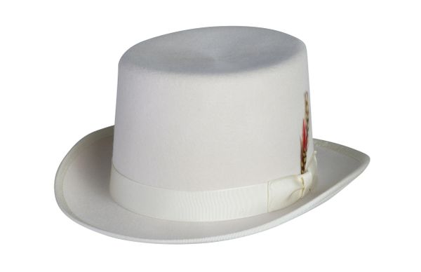 Deluxe Morfelt Top Hat in Ivory #NHT30-71