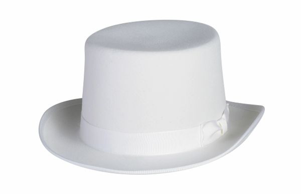 Basic Top Hat In White Size Small Only #NHT01-70S