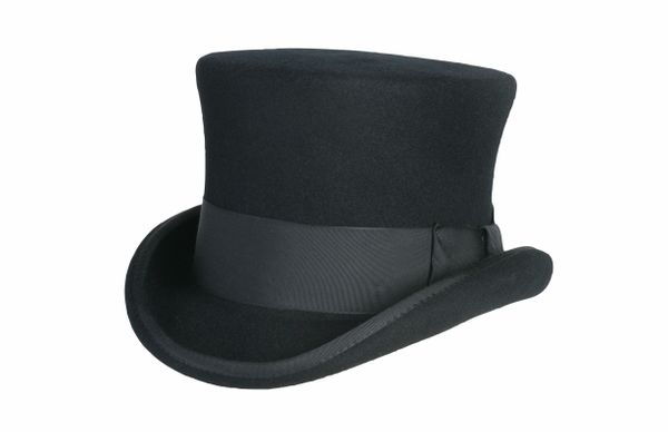 Collapsible Black Top Hat - 56cm Approx Size - Vintage Silk Top Hat - #411 - 56 Various by Ascot Top Hats
