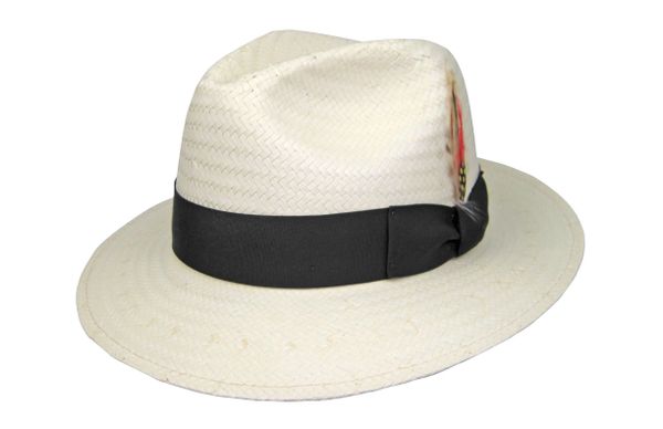 Miami Lite Straw Fedora Hat in Natural Cream #NHT50-71
