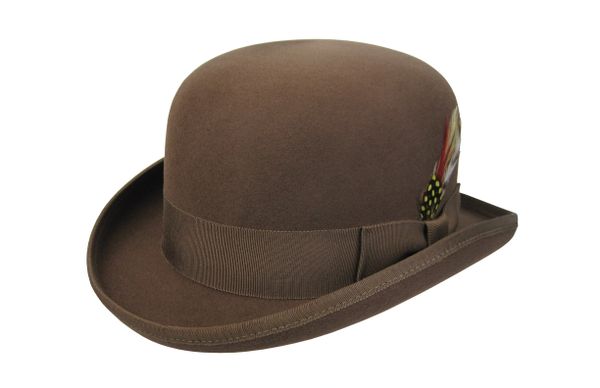 Deluxe Morfelt Derby Hat in Pecan #NHT31-15N