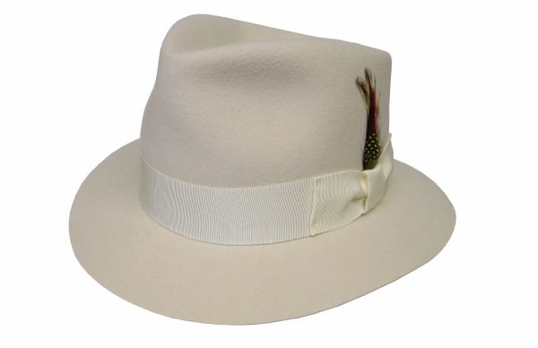 Cream Royale Fedora Hat in Ivory #NHT22N-71