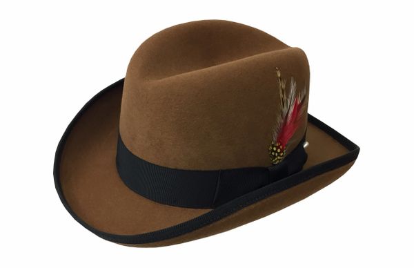 Deluxe Homburg in Whiskey with Black Band #NHT25-94B