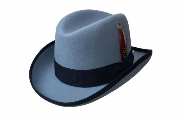 Deluxe Homburg in Sky Blue w/ Navy Band #NHT25-39N