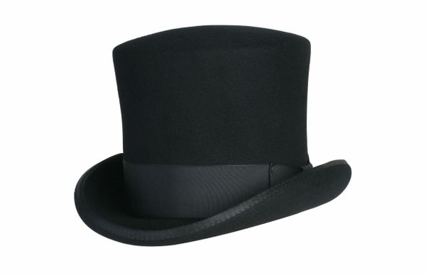 Victorian Caroler Tall Top Hat in Black #NHT18-01