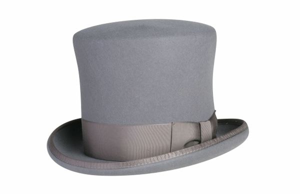 Victorian Caroler Tall Top Hat in Heather Grey #NHT18-02