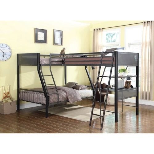 Twin Over Full Bunk Beds With Twin Loft Bed And Desk Ksw460391