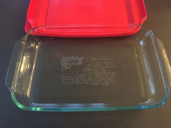 Personalized Pyrex Dish with lid, Casserole Dish, Gift for Grandma