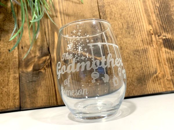 Personalized 9oz Stemless Wine Glass-Baby