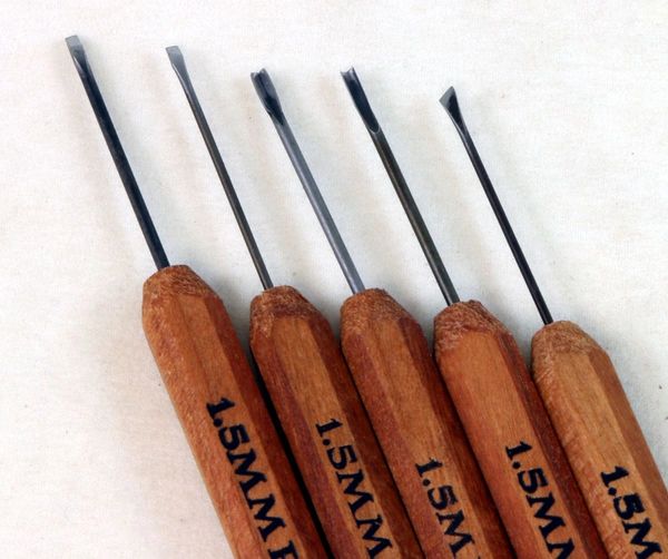 Dockyard Tools USA 1.5mm Micro Carving Set 55115 MDI Woodcarvers Supply
