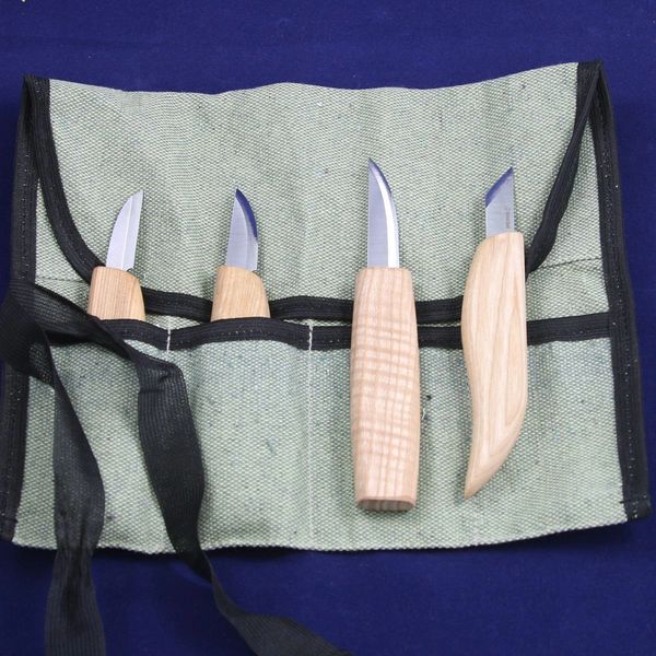 BeaverCraft Basic Set of 4 Knives 49S07 MDI Woodcarvers Supply