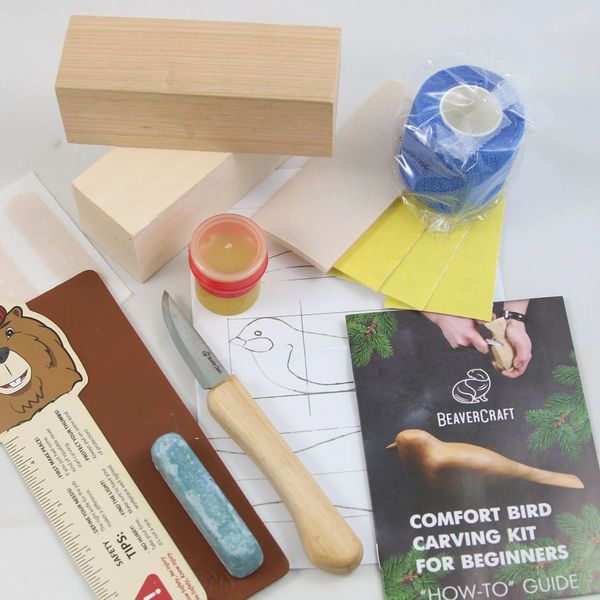 BeaverCraft Comfort Bird Carving Kit 49DIY01 MDI Woodcarvers Supply