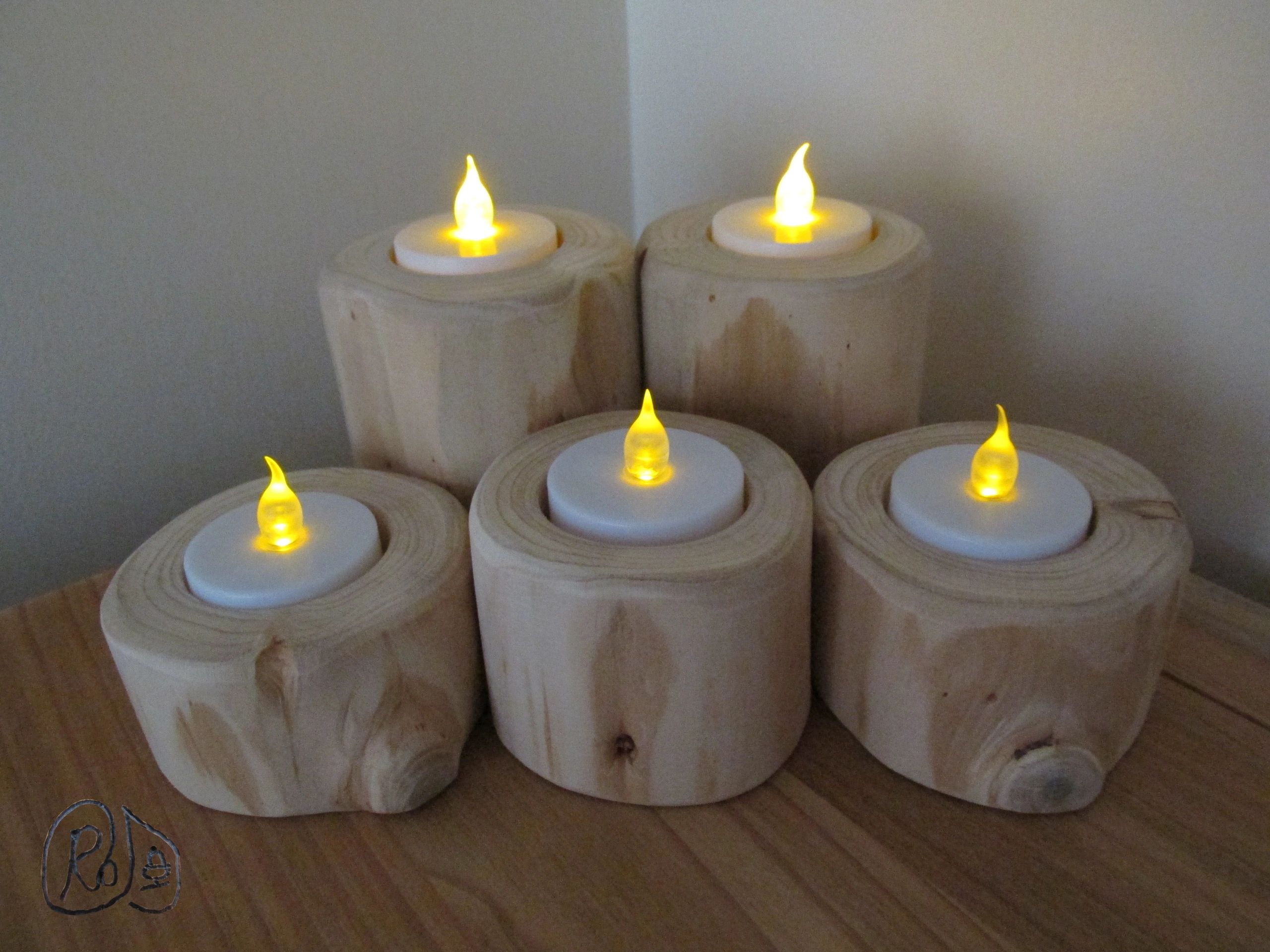 Handmade, Rustic, Unique, LED Tea Lights, Artistic, Aesthetic, Functioning, Portable