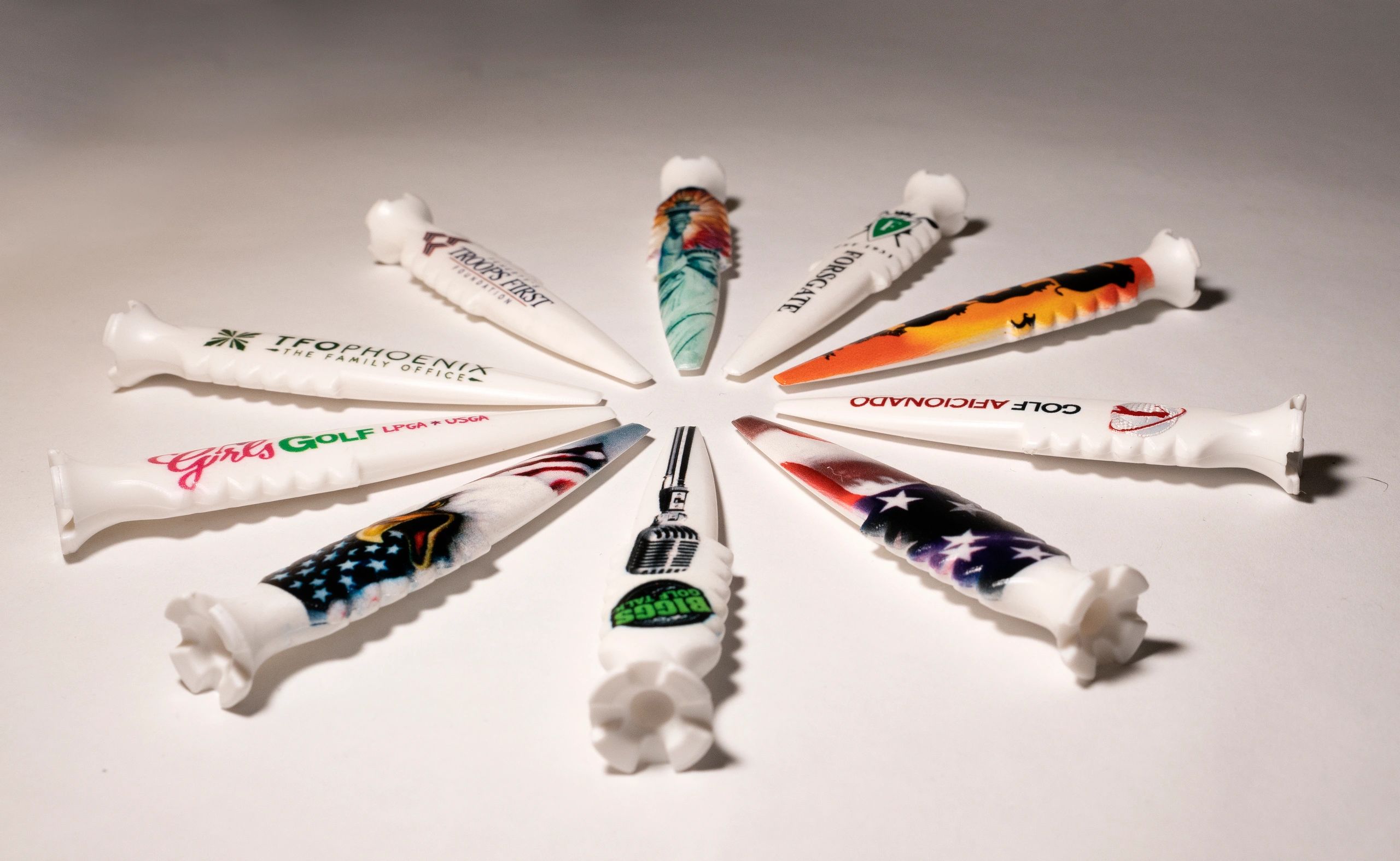 ZoomTee Usa Plastic Golf Tees, Golf Tees, Personalized Golf Tees