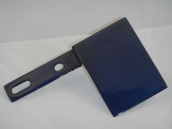 Deep Blue Carbon Fiber Composite License Plate Right Side Mount Bracket