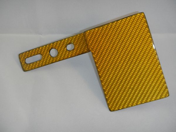 Colored Right Mount Carbon Fiber Composite Bracket - Gold