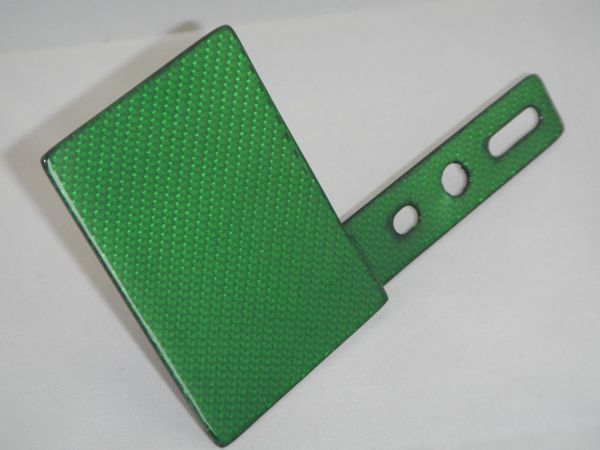Colored Right Mount Carbon Fiber Composite Bracket - Green