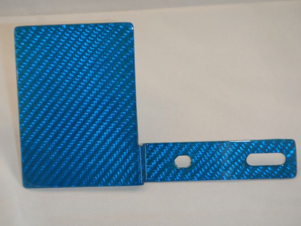 Light Blue FRP Composite License Plate Right Side Mount Bracket