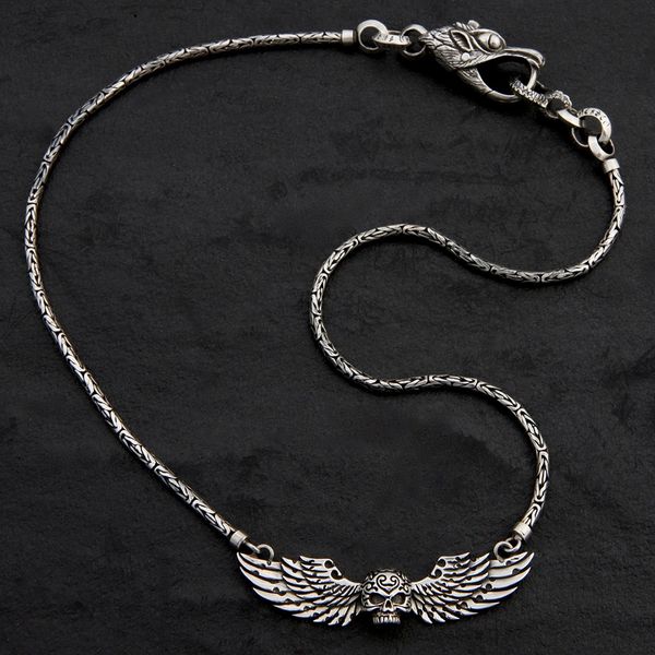 33. Skull and Wings - Sterling Silver Necklace