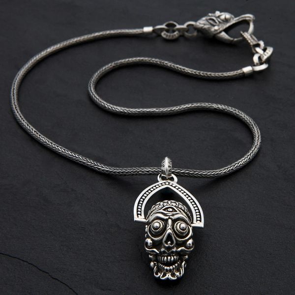 56. Tibetan Skull - Sterling Silver Necklace