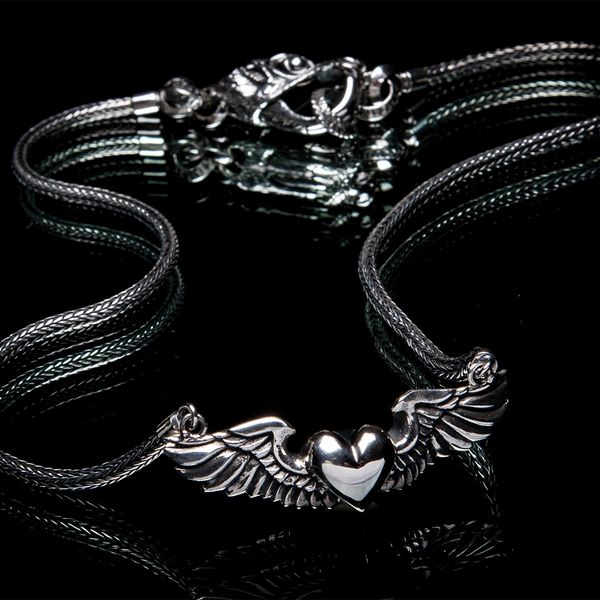 63. Heart with Wings - Sterling Silver Necklace