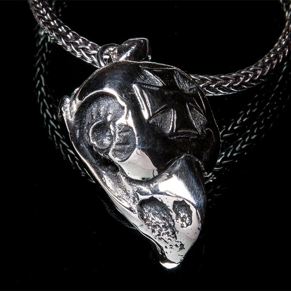 67. Bird Skull - Sterling Silver Pendant