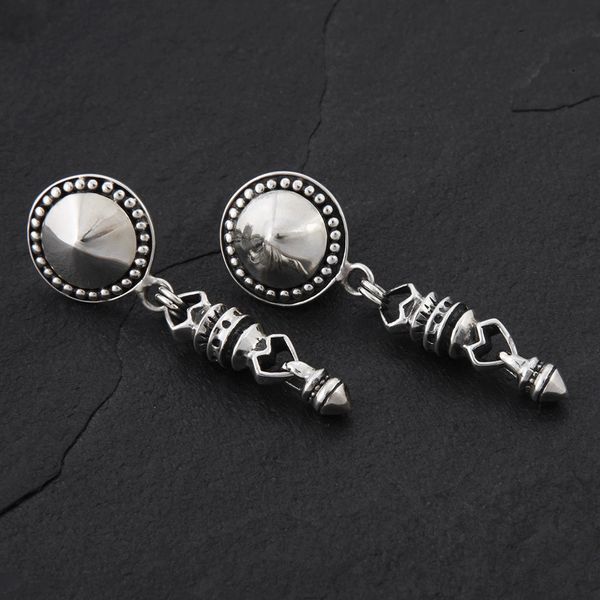 09. Geo-009 - Sterling Silver Post Earrings