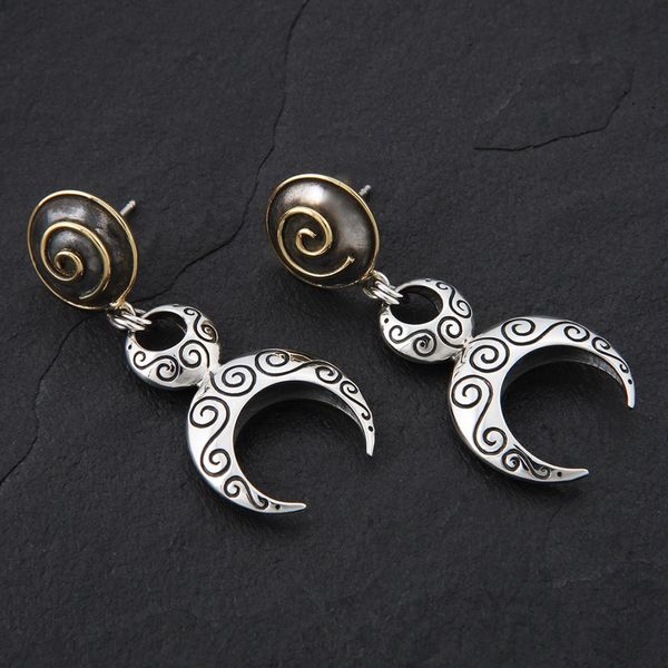 26. Goddess - Sterling Silver & 24K Gold Plated Post Earrings