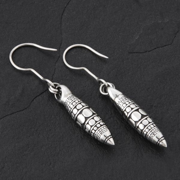 02. Geo-002 - Sterling Silver Drop Earrings