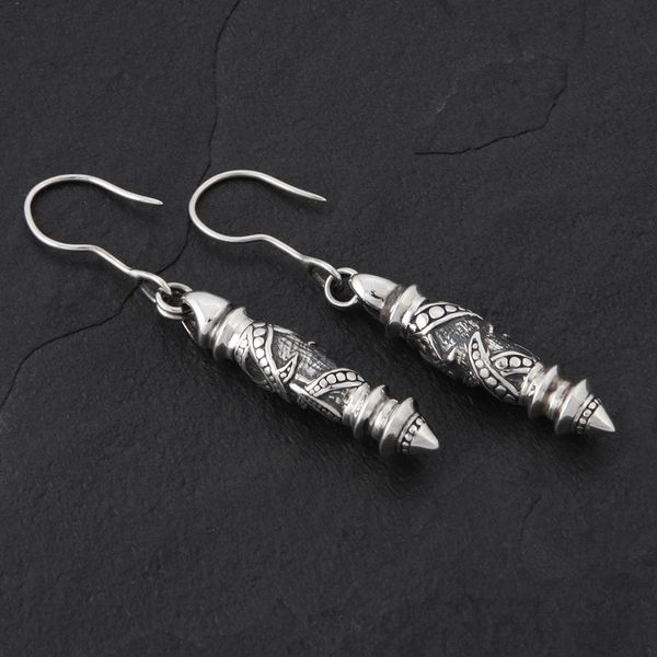 03. Geo-003 - Sterling Silver Drop Earrings