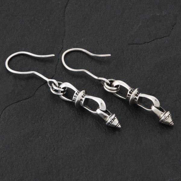 08. Geo-008 - Sterling Silver Drop Earrings