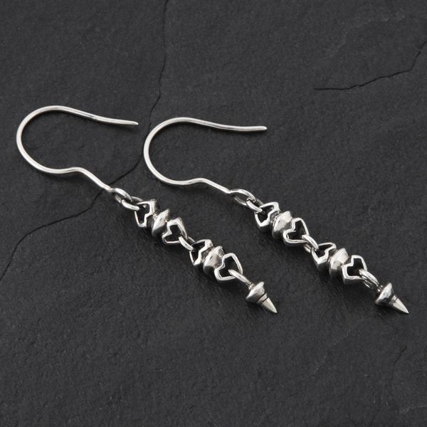 11. Geo-011 - Sterling Silver Drop Earrings