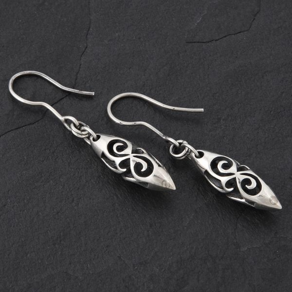 13. Geo-013 - Sterling Silver Drop Earrings