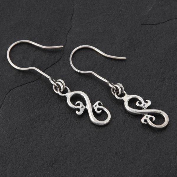 15. Geo-015 - Sterling Silver Drop Earrings