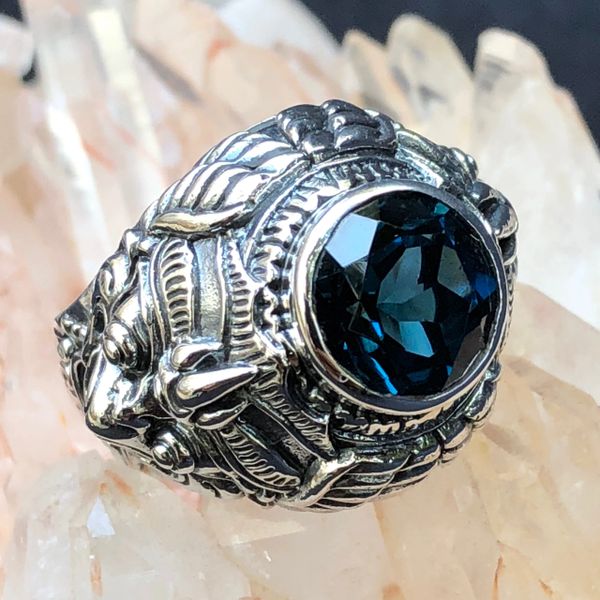 61. Garuda - London Blue Topaz Sterling Silver Ring