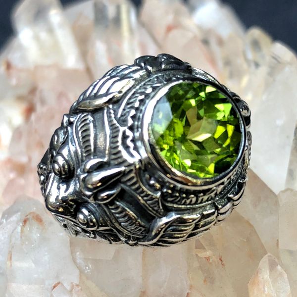 61. Garuda - Peridot Sterling Silver Ring