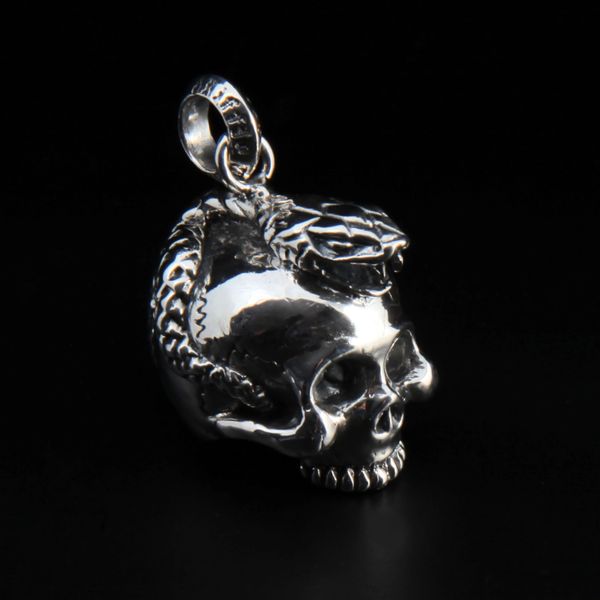 81. Skull and Snake - Sterling Silver Pendant