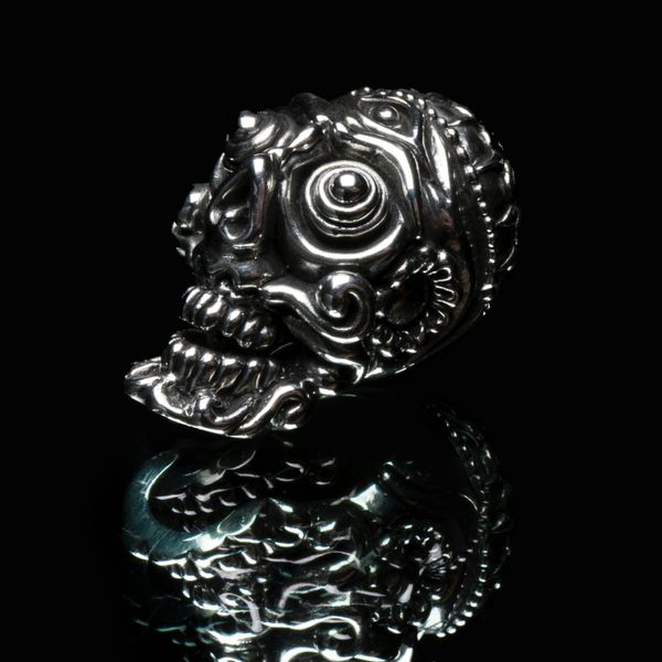 56. Tibetan Skull - Sterling Silver Pendant