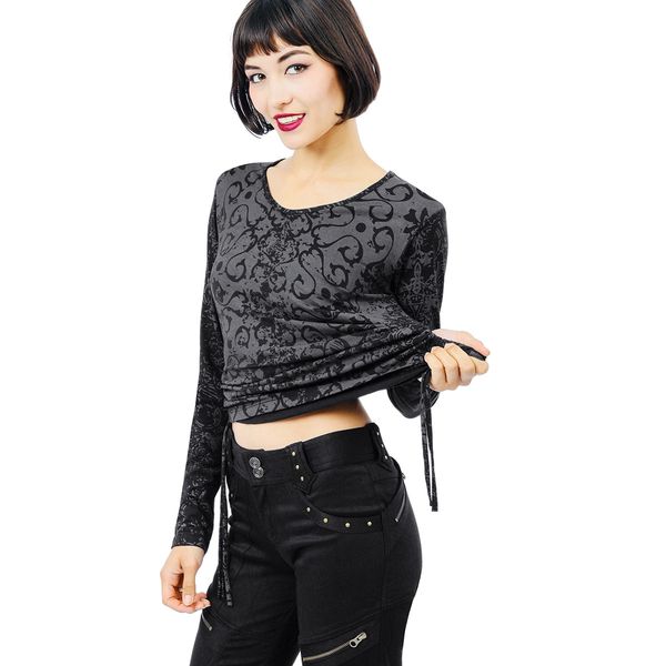 Katya Top Long Sleeves - Black Dragon