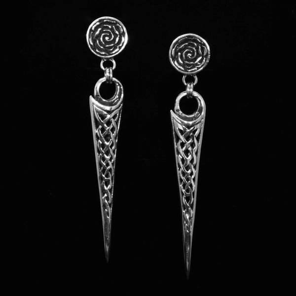 23D. Celtic Rose - Sterling Silver Post Earrings