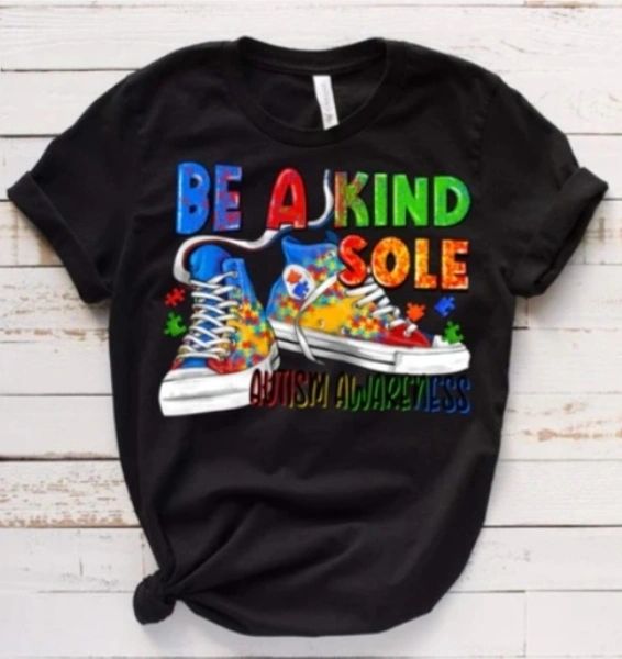 Adult Be A Kind Sole T-Shirt-Black Unisex