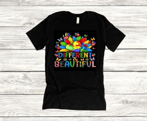 Adult Different-Is-Beautiful-Black-T-Shirt-Unisex