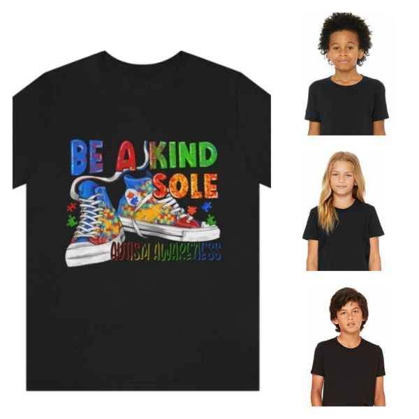 Kids Be A Kind Sole T-Shirt-Black Unisex