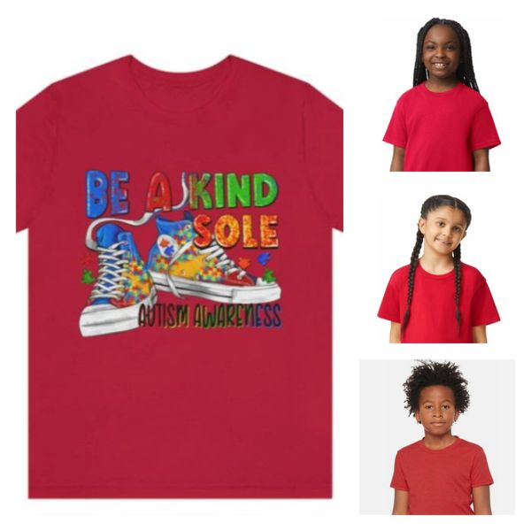 Kids Be A Kind Sole T-Shirt-Red Unisex